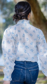 TERESA EMBROIDERED BLOUSE WITH RUFFLES  by All in the Details online fashion boutique