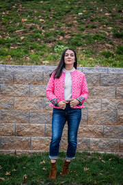 REVERSIBLE PINK QUILTED JACKET